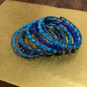 Blue Beaded Bracelet